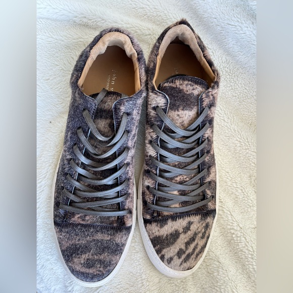 NWOT John Varvatos Reed Genuine Calf Hair Low Top Sneaker Size 12 - Picture 5 of 14